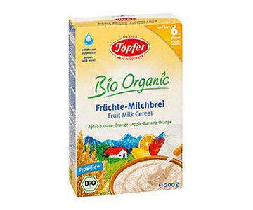 Žitna mliječna kašica s voćem